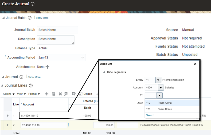 Oracle General Ledger Related Value Sets