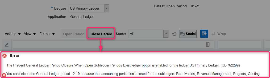 Notice of Prevent General Ledger Period Closure When Open Subledger Periods Exist