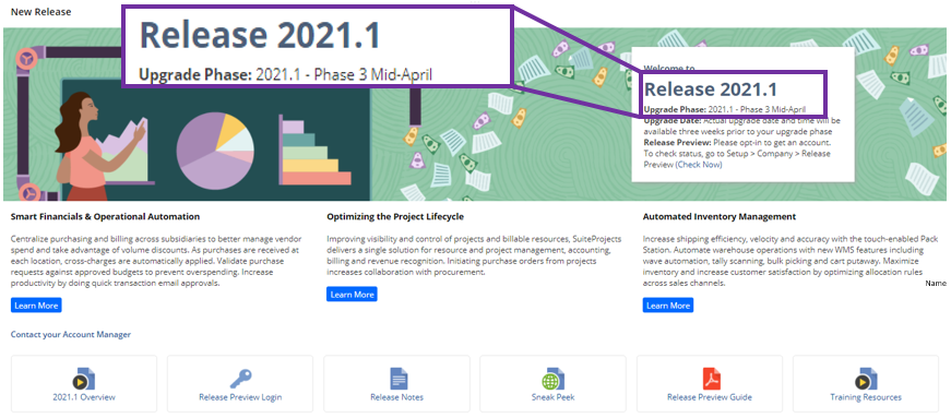 Time releases Netsuite 2021.1